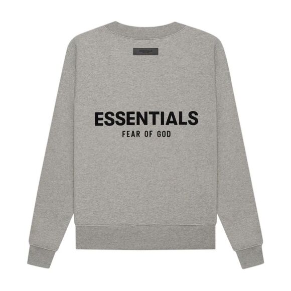 Fear Of God ESSENTIALS Crewneck Sweatshirt Core Heather Men's Size XL - Picture 2 of 5